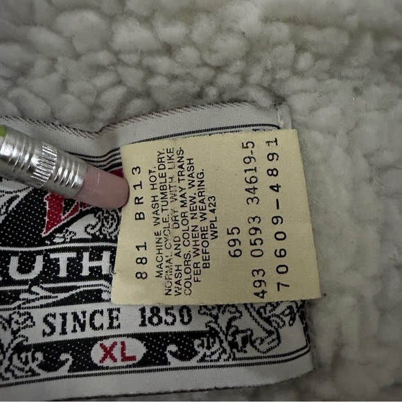 Vintage Levis Denim Sherpa Jacket 1850 Size XL - Picture 8 of 11